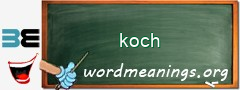 WordMeaning blackboard for koch